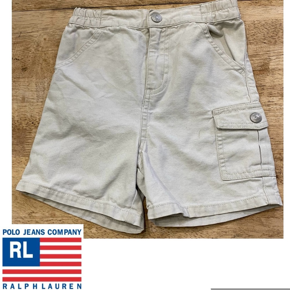 Vintage Ralph Lauren Polo Jeans‎ Co. Boy’s Size 4T Khaki Cargo Shorts